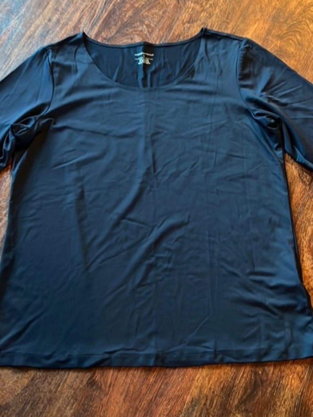 Christopher & Banks Navy Scoop-Neck Short Sleeve Tee